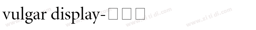 vulgar display字体转换
